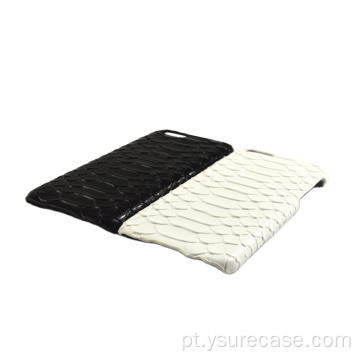 Capa de telefone branco de couro ultra fino python